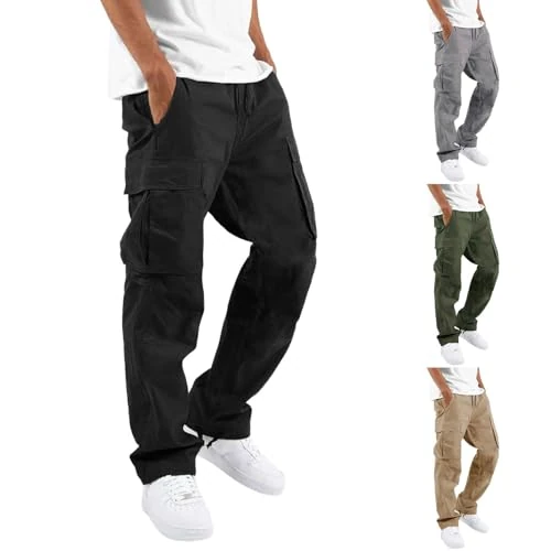 Offerta a tempo: Tnompsu Pantaloni Giapponesi Uomo Larghi Pantaloni Cargo Uomo Leggeri Sport - 0.00% da 29.98 € a 29.98 €