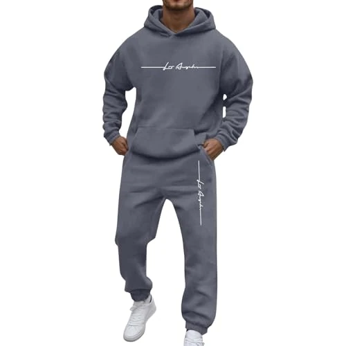 Zeitlich begrenztes Angebot: Jogginganzug Herren Tracksuit Thermo Fitness Outfit Trainingsanzug Hoodie Baumwolle Casual Winter Jogginghose Tracksuits Xxl Fleece Sport Anzug Sportanzug Jogger Baggy Set Gym Komplett Warm Baumwoll von 34.99 € auf 34.99 € (0.