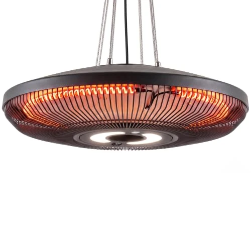 Offerta a tempo: Outsunny Riscaldatore a Infrarossi Sospeso da Esterno 2000W, App Bluetooth - 5% da 118.95 € a 113.00 €
