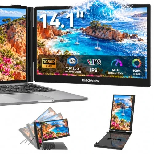 Offerta a tempo: Blackview SCM5 Monitor portatile 14 pollici FHD IPS per laptop, USB-C 2026 - 0.00% da 199.99 € a 199.99 €