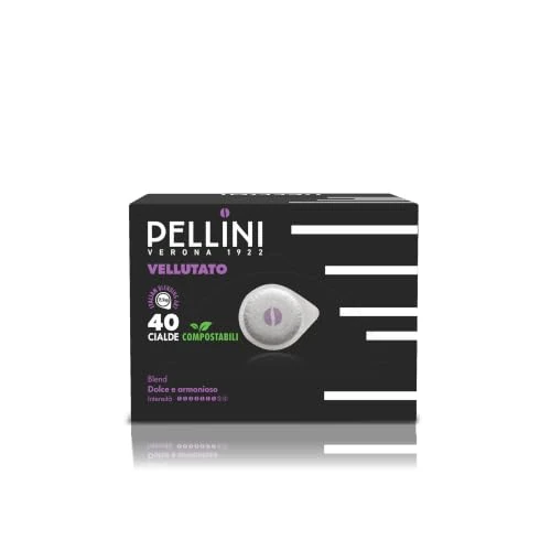 Pellini Caffè Vellutato, café molido en monodosis ESE, 40 monodosis