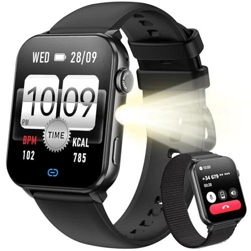 Offerta a tempo: Blackview Smartwatch Uomo Donna, Effettua e Rispondi alle Chiamate, Orologio Intelligente 100+ Modalità Sportive/1,91''/Sonno/Cardiofrequenzimetro/SpO2/ Torcia per Android IOS - 27% da 29.99 € a 21.84 €