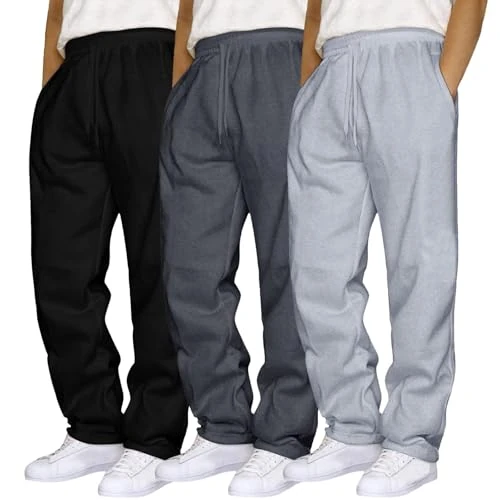 Offerta a tempo: Generico 3 Confezioni Pantaloni da Jogging da Uomo Pantaloni Tuta Uomo Pantalone Sportivi Larghi Casual Baggy Pantalone per Il Tempo Libero Running Fitness - 0.00% da 1.99 € a 1.99 €