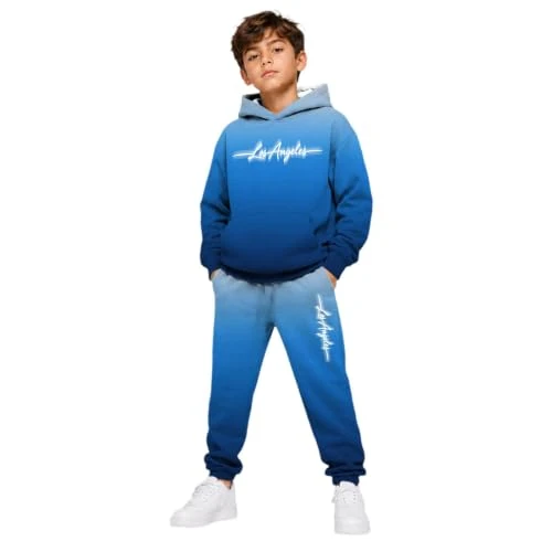 Offerta a tempo: Felpa Cappuccio Bambino con Pantaloni Lungo Y2K Set di Due Pezzi in Pile - 0.00% da 33.99 € a 33.99 €