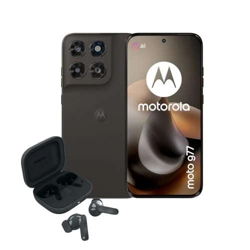 Offerta a tempo: Motorola moto g77 con moto buds bass (8/256GB, Fotocamera 108MP, Selfie 32MP, 5100mAh, Display 6.78" Super HD Extreme AMOLED 120Hz, TurboPower 30W, IP64, Android 16), PANTONE Black Olive - 0.00% da 279.90 € a 279.90 €