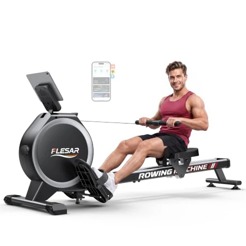 Zeitlich begrenztes Angebot: Flesar Rudergerät für Zuhause, 16 Widerstandsstufen Magnetisches Rudergerät mit App, LCD-Display, sehr leiser Riemenantrieb, stabile Doppelschiene, maximale Tragkraft 159 kg von 209.99 € auf 209.99 € (0.0% Rabatt)