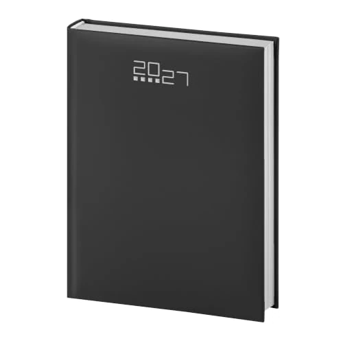 Offerta a tempo: Agenda Giornaliera 2027 15x21 cm nero | Copertina rigida imbottita, planning mensile e obiettivi, rubrica e cartografia, ideale per casa e ufficio - 38% da 10.45 € a 6.45 €