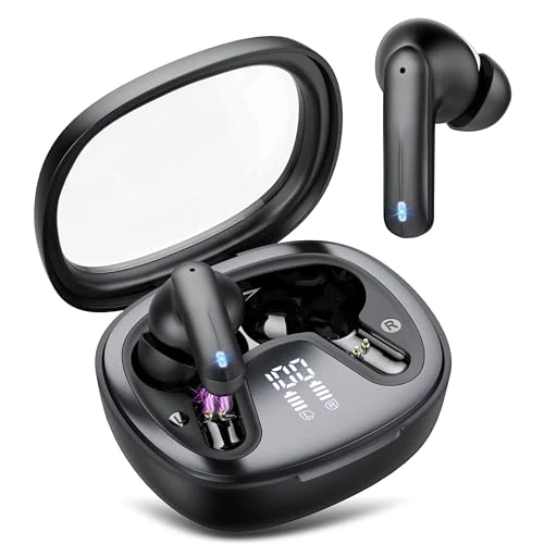 Offerta a tempo: Cuffie Bluetooth In-Ear con Ganci 50H IPX7 Stereo Bass LED per Fitness Nero - 9% da 21.99 € a 19.98 €
