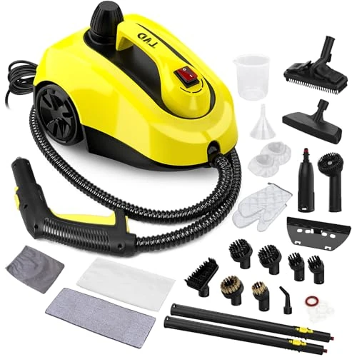 Offre limitée : TVD Nettoyeur Vapeur pour Meubles Rembourrés, Nettoyeur avec 26 Accessoires | Câble D'alimentation Extra Long de 5 m | pour Sols, Four, Voiture, Carrelage, Tapis,Cuisine, Salle de Bain | Sans Chimie de 161.49 € à 119.99 € (26% de remise)