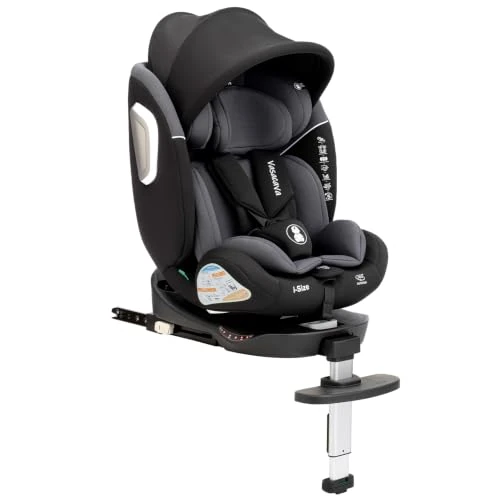 Offerta a tempo: Seggiolino Auto 0–36 kg ISOFIX, i-Size R129/03, 40–150 cm, 360° | Seduta girevole con gamba di supporto, uso nei due sensi di marcia, imbracatura a 5 punti, 5 reclinazioni e modalità rialzo - 21% da 139.99 € a 109.90 €