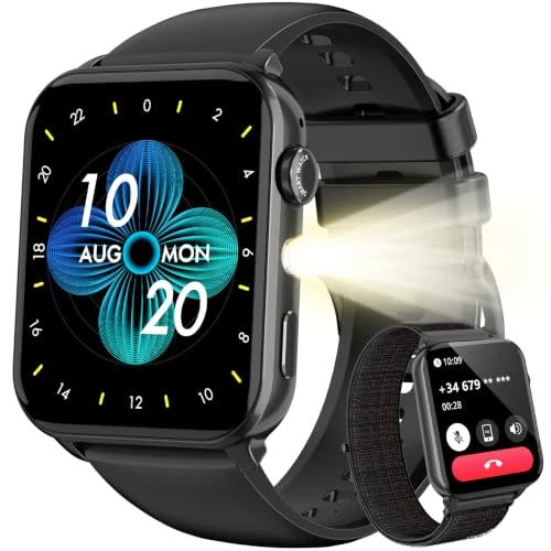 Offerta a tempo: Blackview Smartwatch Uomo Donna, Effettua e Rispondi alle Chiamate,1,91'' Orologio Intelligente 100+ Modalità Sportive/Sonno/Cardiofrequenzimetro/SpO2/ Torcia per Android IOS - 70% da 99.99 € a 29.99 €