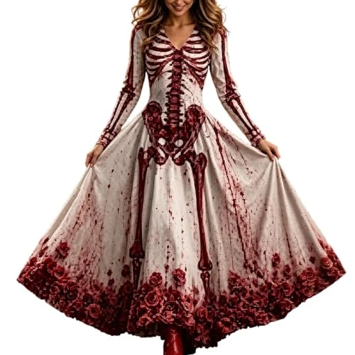 Offerta a tempo: Generico Costume Halloween Vestito da Strega Donna Adulto Sposa Medievale Vampiro Accessori Gotico Vampira Costumi Vestiti Adulti Travestimenti Abito Abbigliamento Curvy Medievali Hallowen Nero - 30% da 19.99 € a 13.99 €