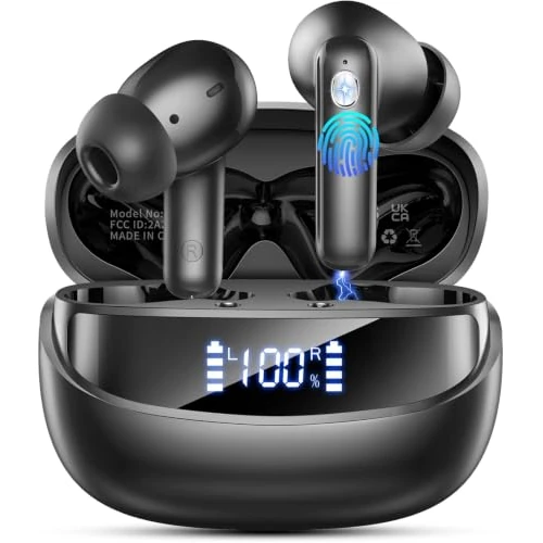 Oferta limitada: 2026 Auriculares Bluetooth 5.4, Auriculares Bluetooth Estéreo HiFi Con 4 ENC Micrófonos Anti-Ruido, Duración 50 Horas Auriculares In Ear, Auriculares Touch Control de 29.99 € a 29.99 € (ahorro 0.0%)