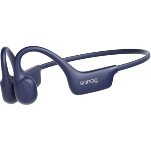 Offerta a tempo: SANAG Cuffie Conduzione Ossea, Open Ear Auricolari Wireless Bluetooth 5.4 con Impermeabili IPX5, Microfono, HiFi 5.4 Bassi, 10 Ore di Riproduzione per Corsa, Ciclismo, Sport, Blu - 73% da 129.99 € a 34.99 €