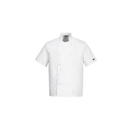 offerta a tempo: portwest c733 giacca da chef moderna e leggera a maniche corte cumbria bianca — 14% da 25,20 € a 21,69 €