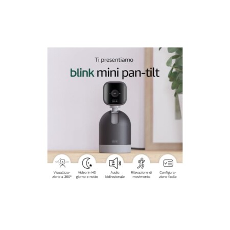 offerta a tempo: blink mini pan tilt camera | videocamera intelligente di sicurezza — 35% da 39,99 € a 25,99 €