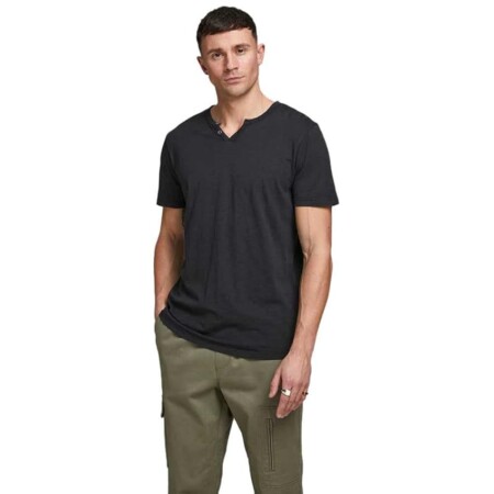 offerta a tempo: jack & jones jjesplit neck tee ss noos, t shirt uomo — 24% da 19,99 € a 15,22 €