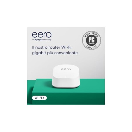 offerta a tempo: router wi fi mesh amazon eero 6+ | ethernet 1,0 gbps | fino a 140 m² | connessione — 27% da 149,99 € a 109,99 €
