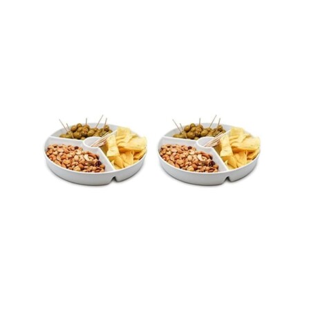 offerta a tempo: nerthus fih 333 piatto snack in porcellana per servire, piatto antipasti (confezione da 2) — 36% da 19,90 € a 12,82 €