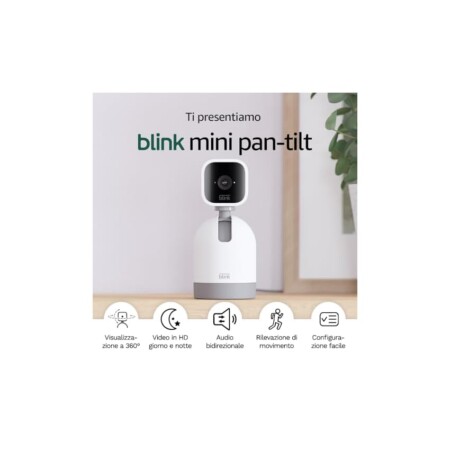 offerta a tempo: blink mini pan tilt camera | videocamera intelligente di sicurezza — 35% da 39,99 € a 25,99 €