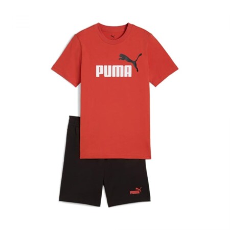 offerta a tempo: puma ess 2 color no. 1 logo tee and shorts set b red fire — 11% da 34,95 € a 31,12 €