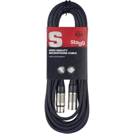 offerta a tempo: stagg cavo da microfono a mixer smc6 da 6 metri xlr (m) — 11% da 10,50 € a 9,39 €