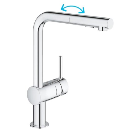 offerta a tempo: grohe minta – miscelatore monocomando per lavello cucina con doccetta estraibile (bocca alta a l) — 14% da 228,97 € a 196,22 €