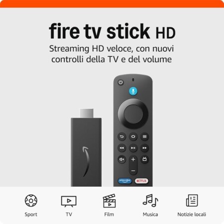 offerta a tempo: amazon fire tv stick hd (ultimo modello) — 36% da 44,99 € a 28,99 €
