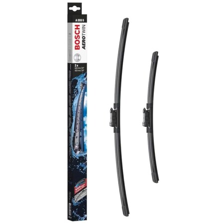offerta a tempo: tergicristalli bosch aerotwin a555s, lunghezza: 600mm/400mm – 1 set per parabrezza (anteriore) — 7% da 19,24 € a 17,84 €