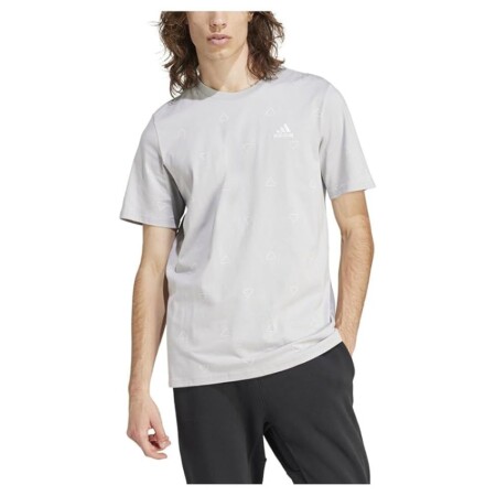 offerta a tempo: adidas uomo seasonal essentials monogram graphic tee, grey two — 23% da 35,00 € a 26,90 €