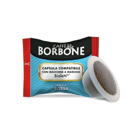 offerta a tempo: caffè borbone miscela rossa 100 capsule compatibili con macchine a marchio bialetti* — 20% da 25,33 € a 20,18 €