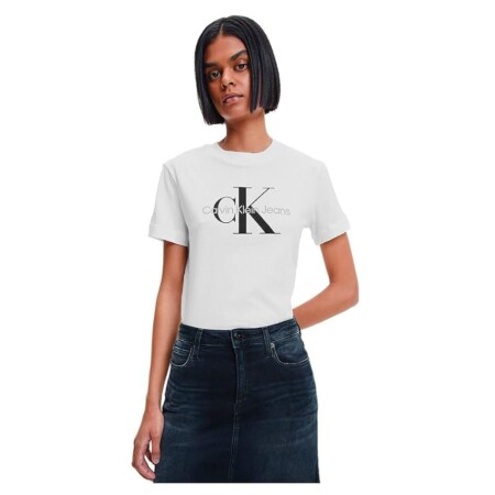 offerta a tempo: calvin klein donna t shirt maniche corte core monologo scollo rotondo — 40% da 39,90 € a 23,99 €