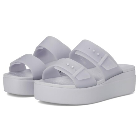 offerta a tempo: crocs brooklyn bucklefrostedlowwedge, sandali donna — 34% da 59,99 € a 39,48 €