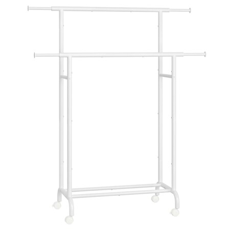 offerta a tempo: songmics stand appendiabiti doppio con ruote, attaccapanni estensibile in metallo — 36% da 40,99 € a 26,13 €