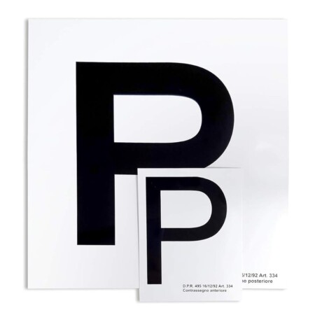 offerta a tempo: 4r quattroerre.it 1570a contrassegno adesivo “p” principiante — 16% da 8,00 € a 6,72 €