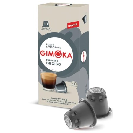 offerta a tempo: gimoka – capsule compatibili nespresso, gusto deciso – 100 capsule — 24% da 17,99 € a 13,60 €