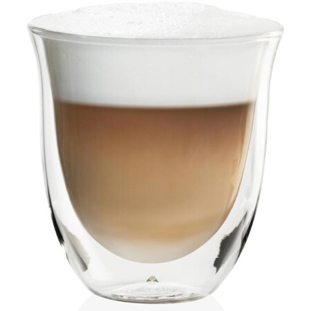 offerta a tempo: de'longhi bicchieri cappuccino, tazze di vetro a doppia parete — 30% da 19,99 € a 13,99 €