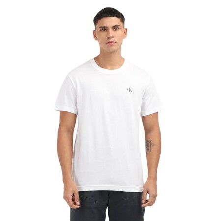 offerta a tempo: calvin klein t shirt maniche corte uomo confezione da 2 monologo scollo rotondo — 33% da 59,90 € a 39,90 €