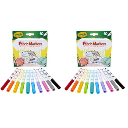 offerta a tempo: crayola – pennarelli per tessuti, 10 pezzi — 20% da 12,40 € a 9,98 €