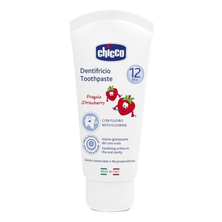 offerta a tempo: chicco dentifricio bambini alla fragola delicato sui dentini, bassa abrasività — 26% da 5,19 € a 3,82 €