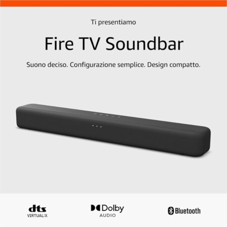offerta a tempo: ti presentiamo fire tv soundbar di amazon, altoparlante 2.0 con dts virtual:x — 29% da 139,99 € a 99,99 €