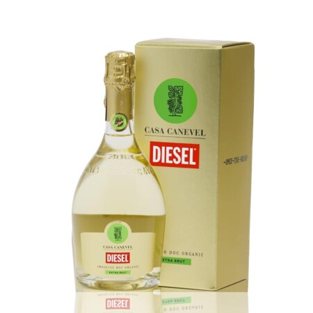 offerta a tempo: casa canevel x diesel extra brut prosecco doc bio 750ml — 68% da 19,90 € a 6,39 €