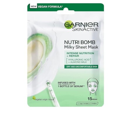offerta a tempo: garnier maschera in tessuto nutriente riparatrice per il viso — 39% da 2,49 € a 1,53 €