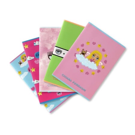 offerta a tempo: pigna 5 maxi quaderni x chiara ferragni — 54% da 12,50 € a 5,78 €