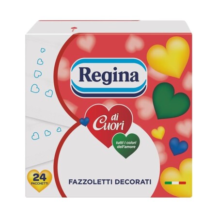 offerta a tempo: regina di cuori 24 pacchetti da 9 fazzoletti di carta decorati — 21% da 4,99 € a 3,92 €