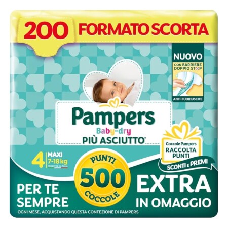 offerta a tempo: pampers baby dry maxi, taglia 4 (7 18 kg) — 29% da 76,72 € a 54,49 €