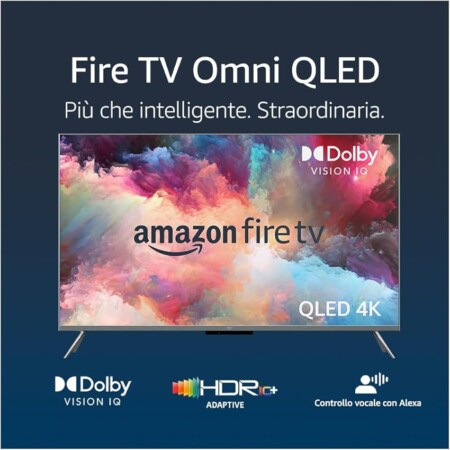offerta a tempo: ti presentiamo amazon fire tv serie omni qled | smart tv 4k uhd — 34% da 799,99 € a 529,99 €