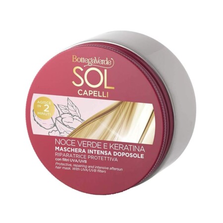 offerta a tempo: bottega verde sol capelli maschera intensa doposole con olio di noce verde e keratina 200ml — 50% da 9,99 € a 4,99 €