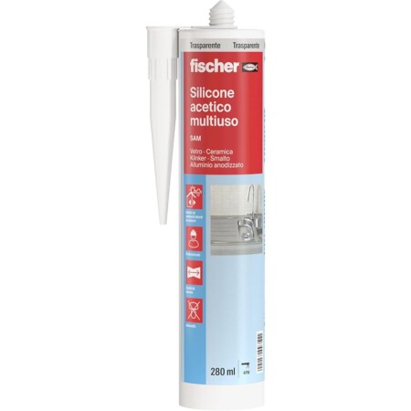 offerta a tempo: fischer silicone acetico multiuso — 53% da 6,90 € a 3,22 €