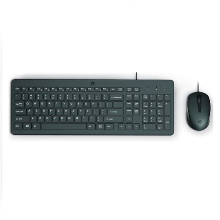 offerta a tempo: hp 150 combo tastiera e mouse con cavo usb da 100 cm, indicatore led blocco maiuscole — 27% da 16,98 € a 12,34 €